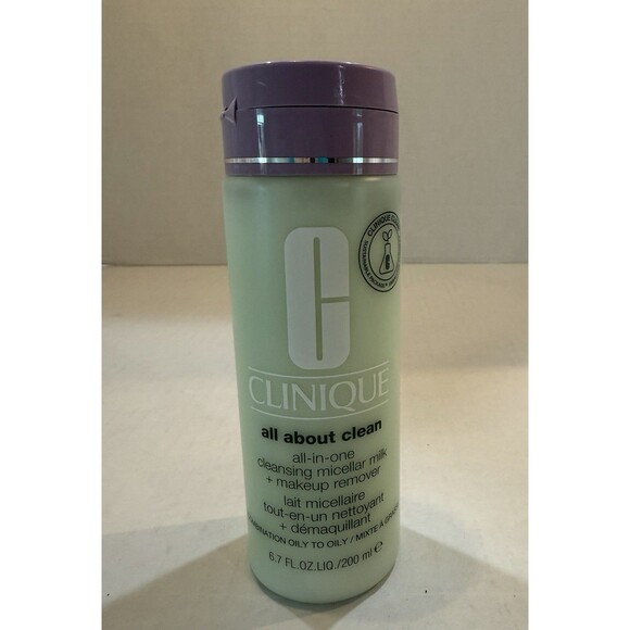 Clinique All About Clean All-In-One Cleansing Micellar Milk+Makeup Remover 6.7oz - Picture 1 of 4